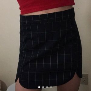 Brandy Melville Grid Mini Skirt